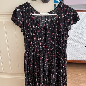 Black and Floral Molly Green Dress.